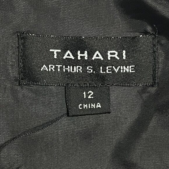 Tahari Arthur S. Levine Sheath Dress Women's 12  Black Multicolored Abstract - Picture 4 of 17